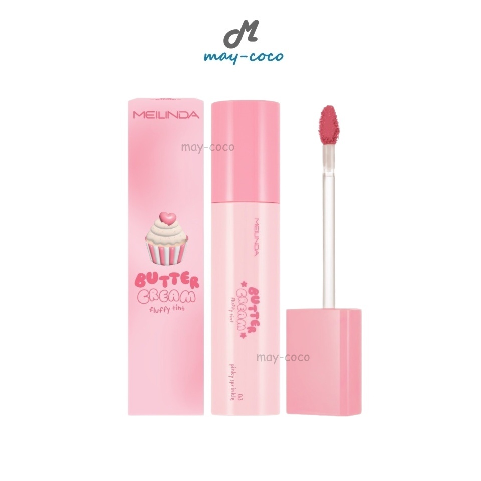 ถูก/แท้/มีไลฟ์ ลิป MEILINDA Butter Cream Fluffy Tint ลิปบัสเตอร์ ลิปทินท์ แมทท์ ทิ้งสเตน เนื้อนุ่ม ละมุน ไม่ตกร่อง ติดทน – โปรปัง