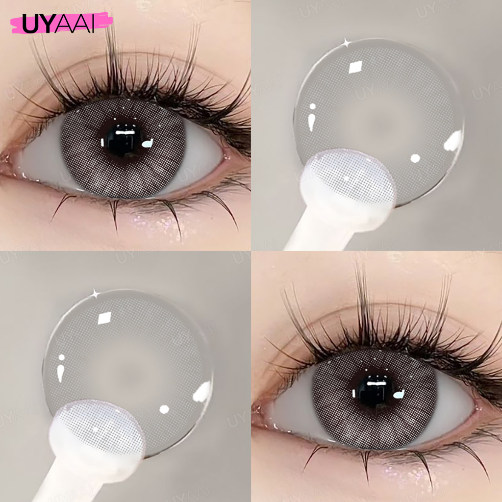 [-0.00~6.00] 2pcs/1คู่คอนแทคเลนส์สี รายเดือน ชุดคอนแทคเลนส์ รายเดือน ปริมาณน้ำ 42% Contact Lens 14.2มม