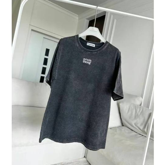 PT-001 Oversize ผ้าฟอก ปัก PROMTHONG Unisex