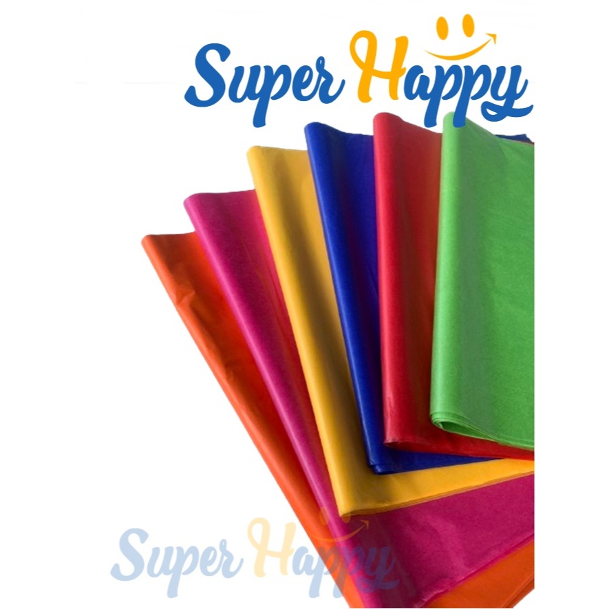 กระดาษแก้วแบบขุ่น (100 แผ่น) ขนาด 51x76.5cm สำหรับทำว่าวหรือห่อลูกอม