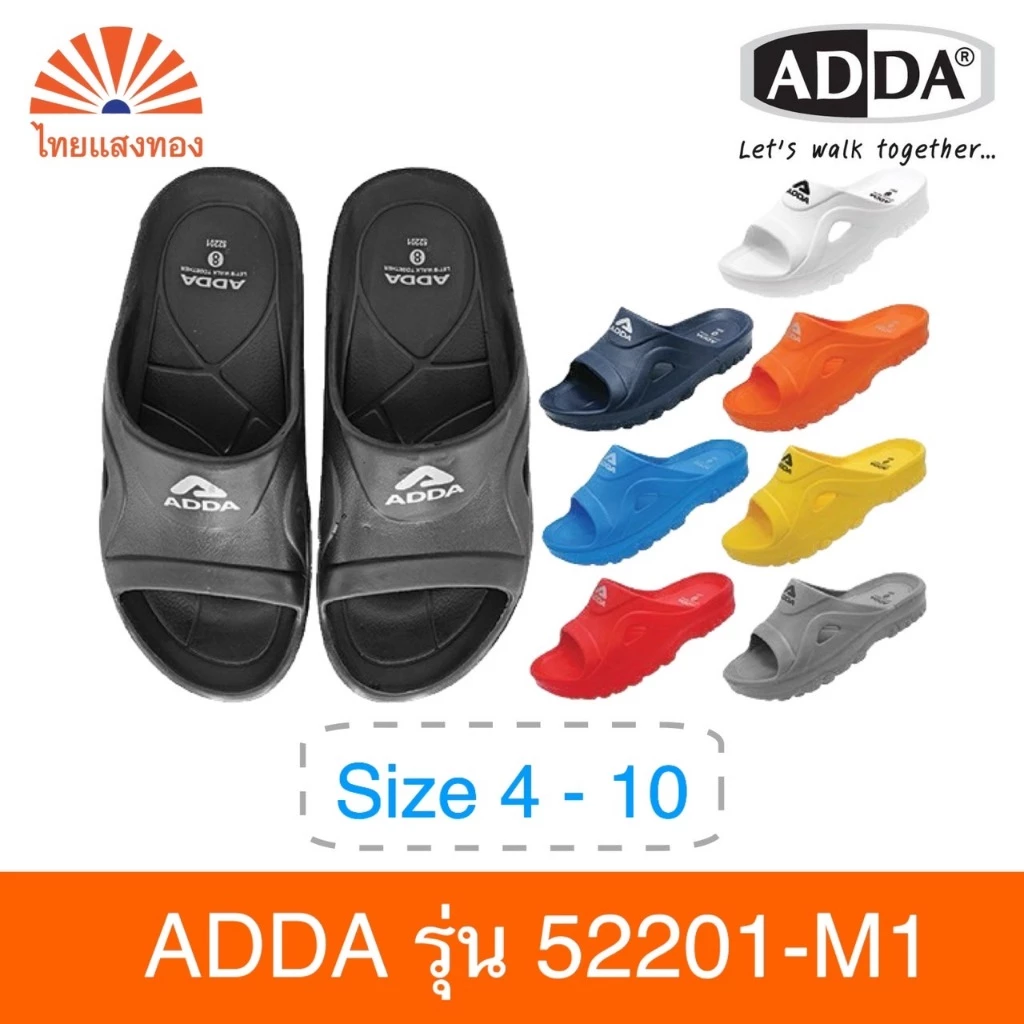 ADDA รองเท้าแตะลำลองแบบสวม รุ่น 52201-M1 (ไซส์ 4-10)