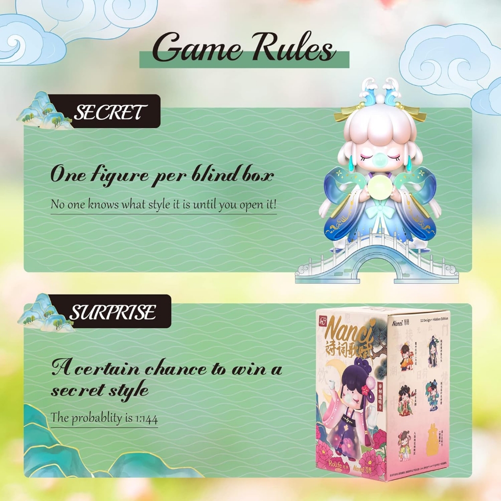 กล่องสุ่ม ฟิกเกอร์ Rolife Nanci Chinese Poems Poetry and Songs Series Blind Box กล่องจุ่ม (เลือกตัว/แยก) - รูปที่ 3