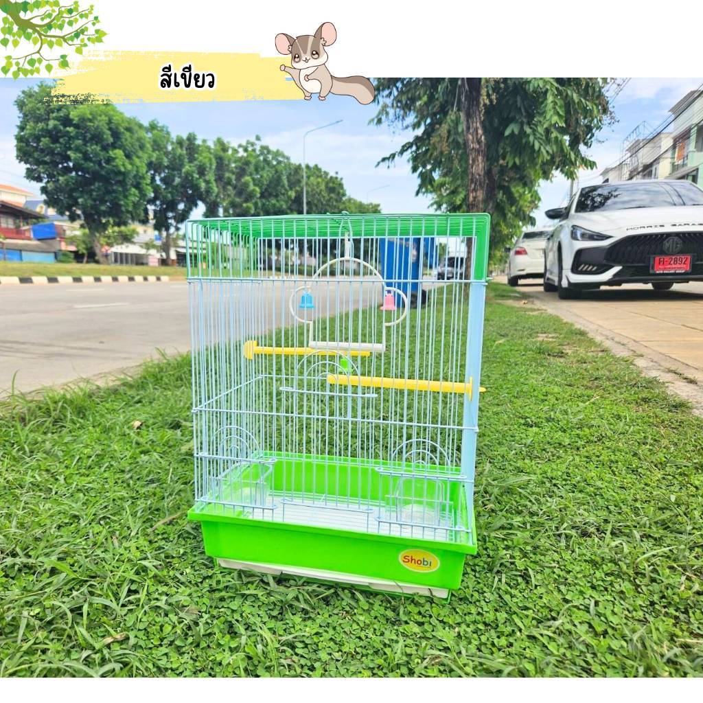 กรงนก, กรงกระรอก, กรงชูการ์ไกลเดอร์ B2108# พร้อมอุปกรณ์ ถ้วยอาหาร คอนยืน กรงสัตว์เลี้ยง(IP) - รูปที่ 2