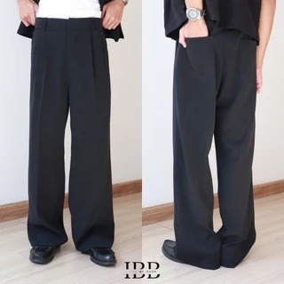 IBB STRAIGHT WIDE PLANTS กางเกงสแล็คขากระบอกใหญ่เนื้อผ้าพริ้ว