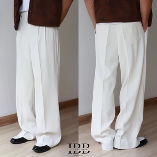 IBB STRAIGHT WIDE PLANTS กางเกงสแล็คขากระบอกใหญ่เนื้อผ้าพริ้ว