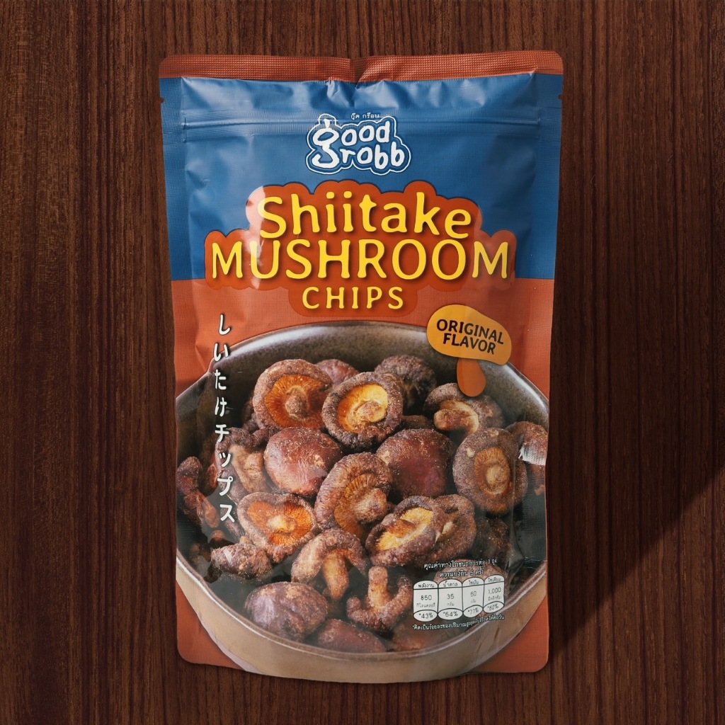 Good Grobb Shiitake MUSHROOM CHIPS เห็ดชิตาเกะกรอบ