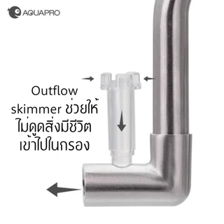 (พร้อมส่ง) Inflow Outflow Aquapro สแตนเลส รุ่น PRO Series แบบมีตะแกรงกันลูกกุ้งในตัว