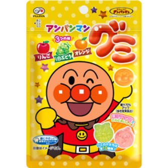 Fujiya Anpanman Gummy อันปังแมน  เยลลี่ป้องกันฟันผุ เยลลี่ รสผลไม้ 3ชนิด เนื้อนุ่ม จากญี่ปุ่น  (ถุงเล็ก50กรัม)