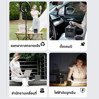 Power Box พาวเวอร์แบงค์ฉุกเฉิน แบบพกพา Power Station 300W/600W AC 220V แบตเตอรี่สำรองฉุกเฉิน powerbank400000mah