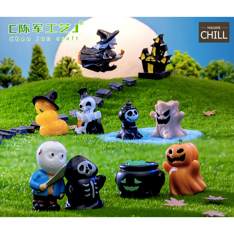 [MC597] ตุ๊กตุ่นจิ๋ว ฮาโลวีน แม่มด ปราสาท (1 ตัว ราคา 7, 10, 12 บาท)
