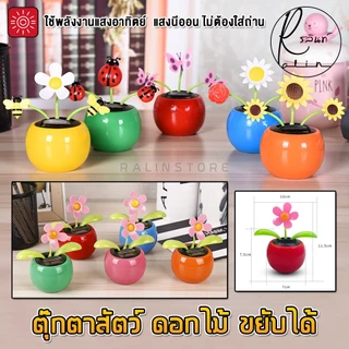ดอกไม้เต้นรำ ตุ๊กตาสัตว์ ดอกไม้ ขยับได้ บูชาตั้งศาล แก้บน ตกแต่ง ใช้พลังงานแสงอาทิตย์ โซล่าเซลส์ (ไม่ต้องใส่ถ่าน)
