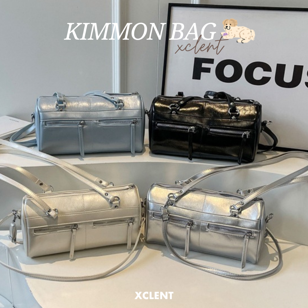 Glammhouse - Kimmon bag กระเป๋าสะพายหนัง Pu สไตล์เกาหลี มีสายให้ 2 เส้น ใบใหญ่จุของได้เยอะ