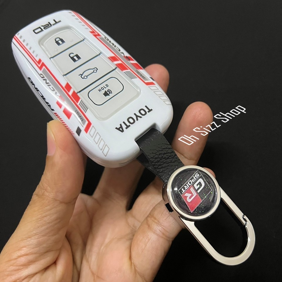 เคสรีโมทรถ Toyota Cross CHR GR Sport 2024  (Fortuner ใส่ไม่ได้ครับ) ครอบรีโมททั้งหมด ABS key case พร้อมแผ่น TPU ขาวปิดปุ