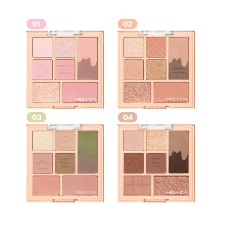 (MC3128) เมลินดา คุกกี้ อายแชโดว์ MEILINDA Cookie recipe eye palette