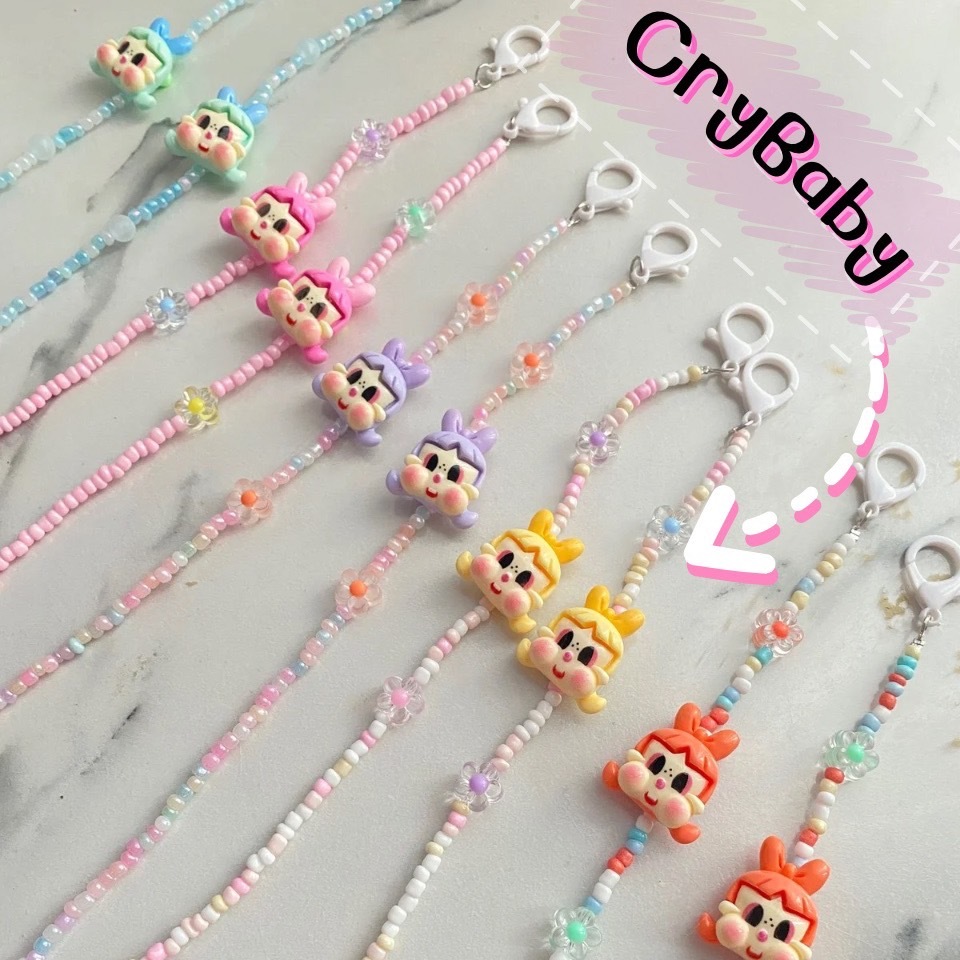 พร้อมส่ง สายคล้องแมส Crybaby X Powerpuff Girl น่ารัก Cute