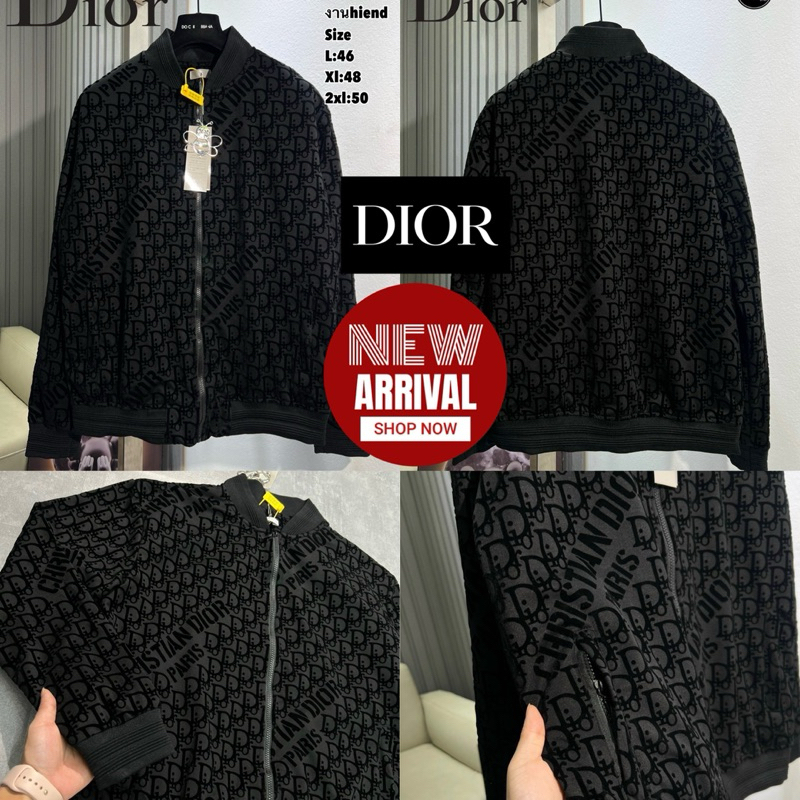 DIOR JACKET UNISEX 🖤 Hiend 1:1 เสื้อแจ็คเก็ตแขนยาว Dior ส่งไว