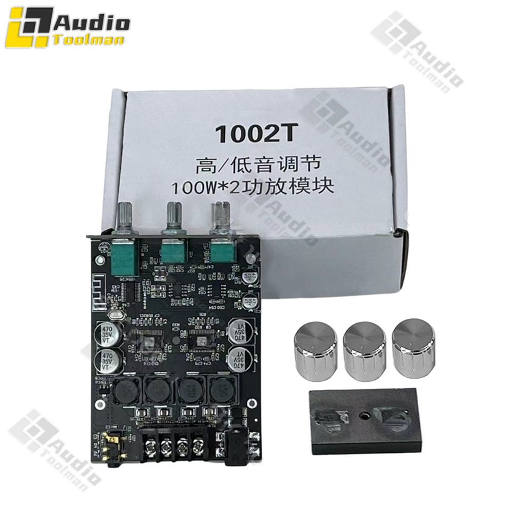 ZK-1002T 100Wx2 ปรับเสียงเบสสูงซับวูฟเฟอร์เครื่องขยายเสียงช่องเสียงกำลังสูงสเตอริโอเบสเครื่องขยายเสี