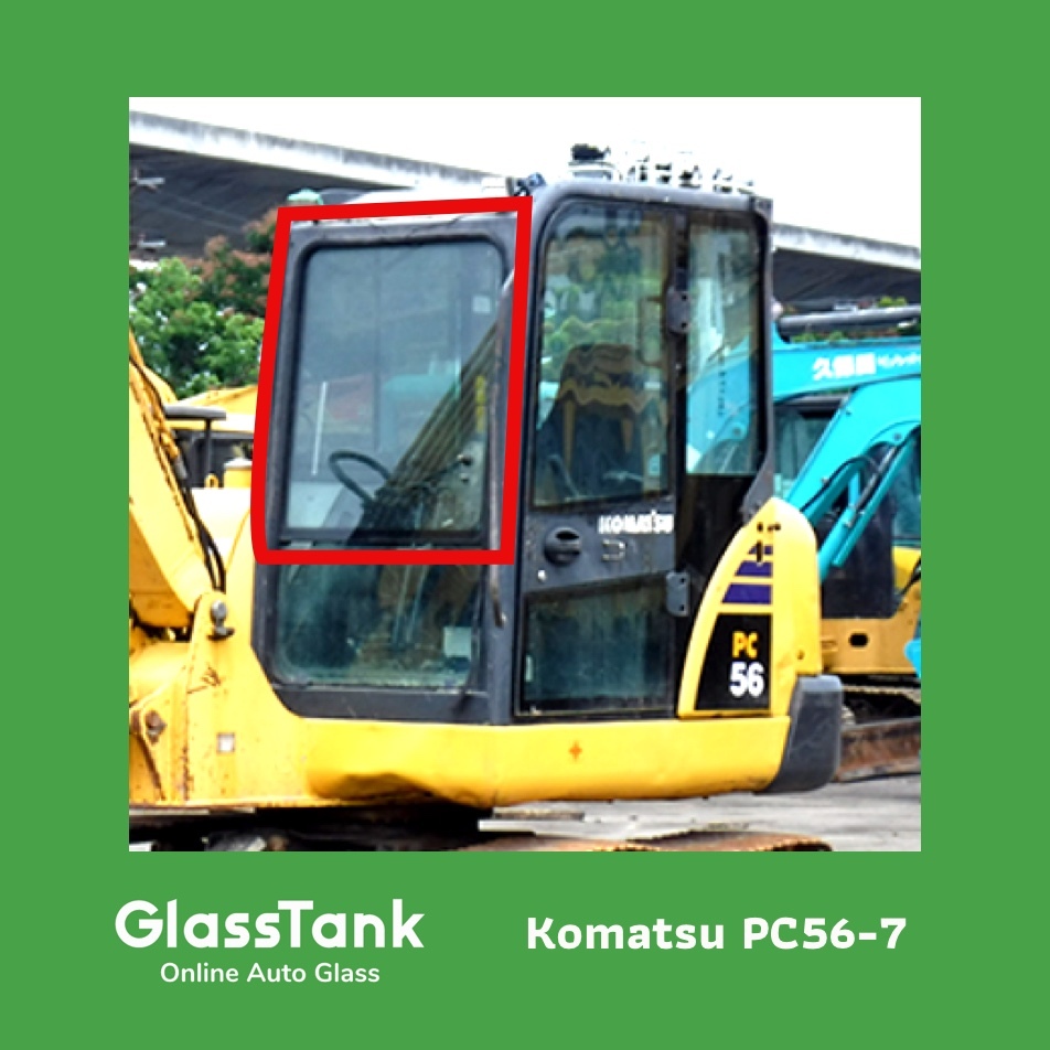 กระจกหน้า โคมัตสุ Komatsu PC56-7 กระจกแม็คโคร