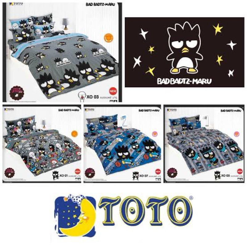TOTO ผ้าปูที่นอนครบเซ็ต 3.5, 6 ฟุต (ไม่รวมผ้านวม) ลายแบดๆ ลิขสิทธิ์แท้ TOTO 100%
