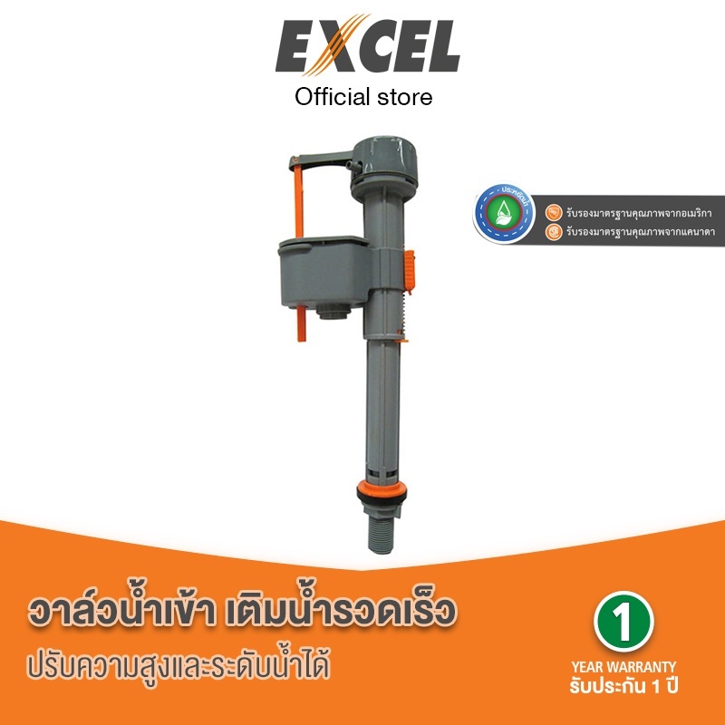 [รับประกัน1ปี] EC-V1140 วาล์วน้ำเข้า เกลียว 4 หุน ประหยัดน้ำ รับรองมาตรฐานคุณภาพจากอเมริกาและแคนาดา