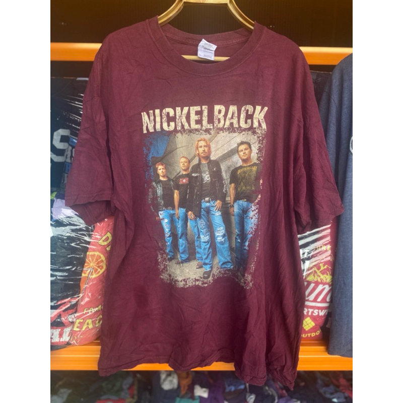 เสื้อยืดมือสองงานกระสอบ USA ลายวง NICKELBACK ไซส์ XL (46-48) ยาว 29