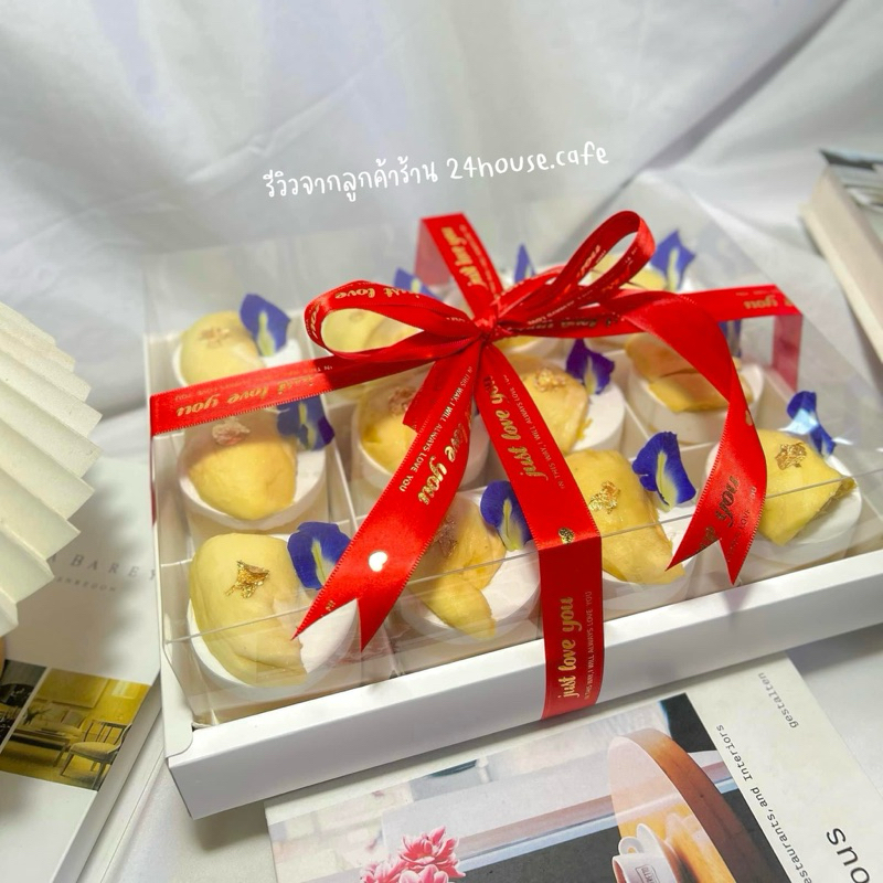 *ไม่รวมริบบิ้น* กล่องขนมสีขาวฝาใสทรงสูง แบ่ง 12 ช่อง ( ภายในช่อง 7.5 cm ) นำช่องกั้นออกได้ - รูปที่ 4