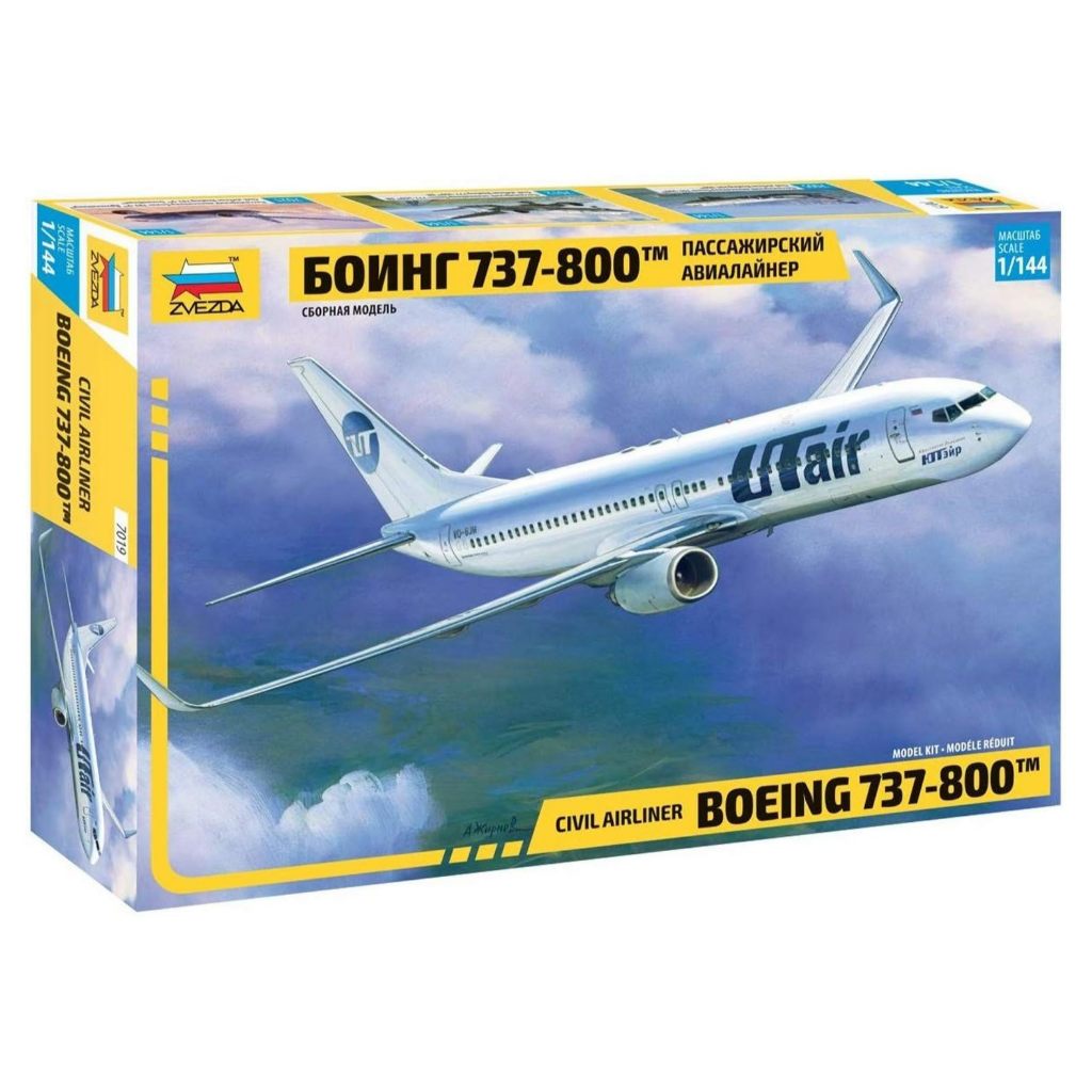 โมเดลเครื่องบินโดยสาร Boeing 737-800 Scale 1/144 Zvezda #7019