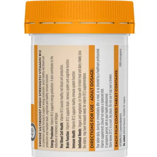 Swisse Ultiboost High Strength Vitamin B12 60 เม็ด 60 วัน