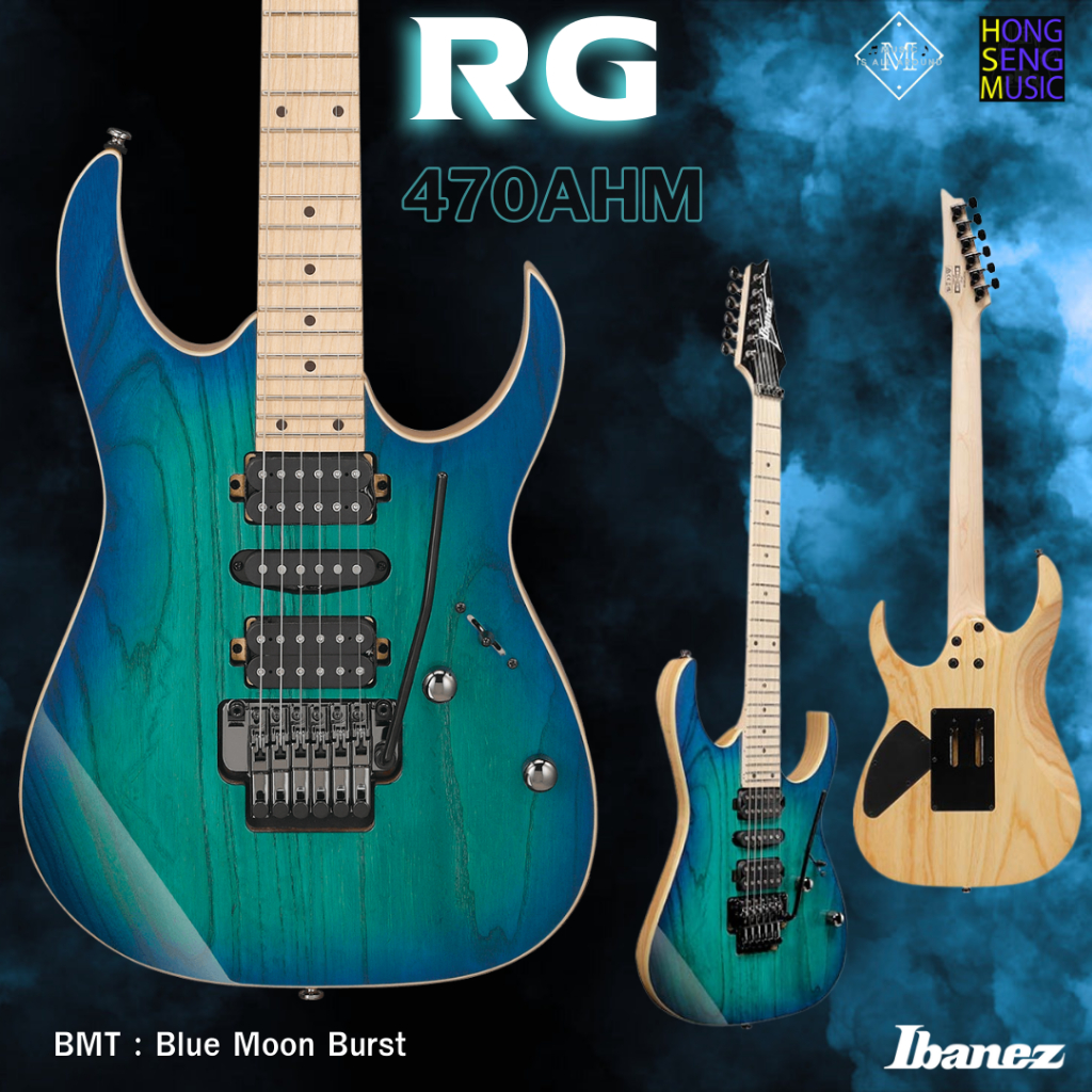 กีต้าร์ไฟฟ้า ibanez New model 2024 รุ่น RG470AHM - BMT : Blue Moon Burst