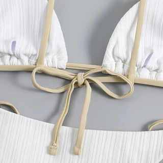 ไลฟ์สดลด50% บิกินี่สาย ชุดว่ายน้ำแฟชั่น sexy bikini set ชายหาด ผูกเอว summer#0143