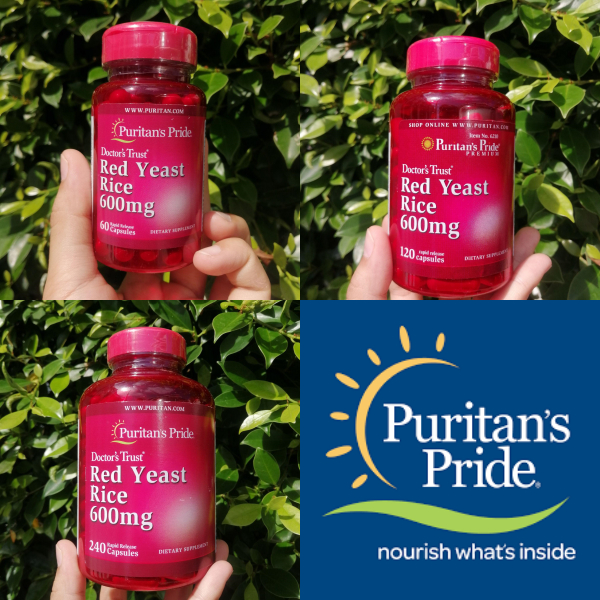 อาหารเสริมข้าวยีสต์แดง Red Yeast Rice 600 mg (Puritan's Pride®)