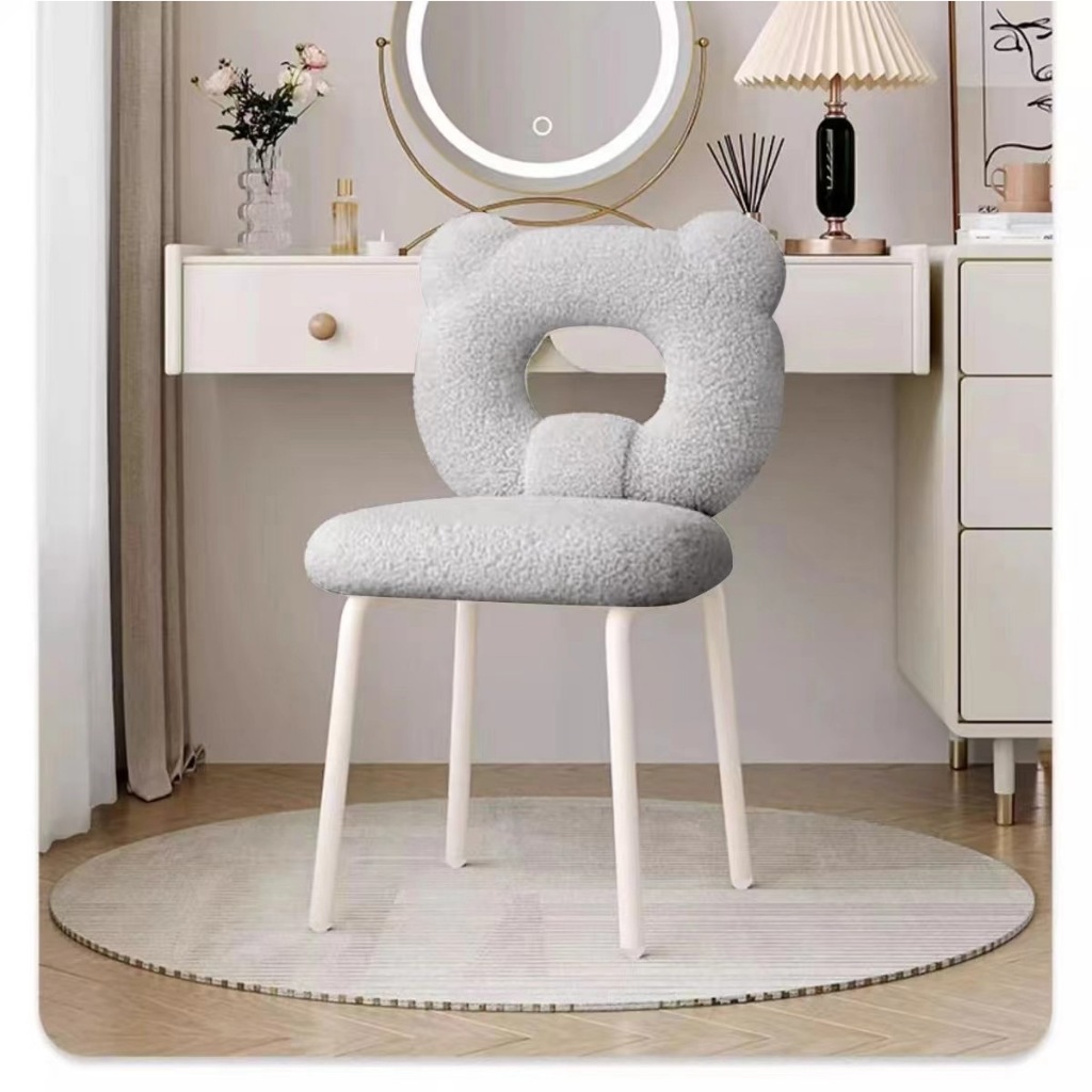 furnituredirect  เก้าอี้แต่งหน้า นั่งทำเล็บแต่งห้องนอน ทันสมาย ผ้านุ่ม มี2รุ่น1567 1568 - รูปที่ 2