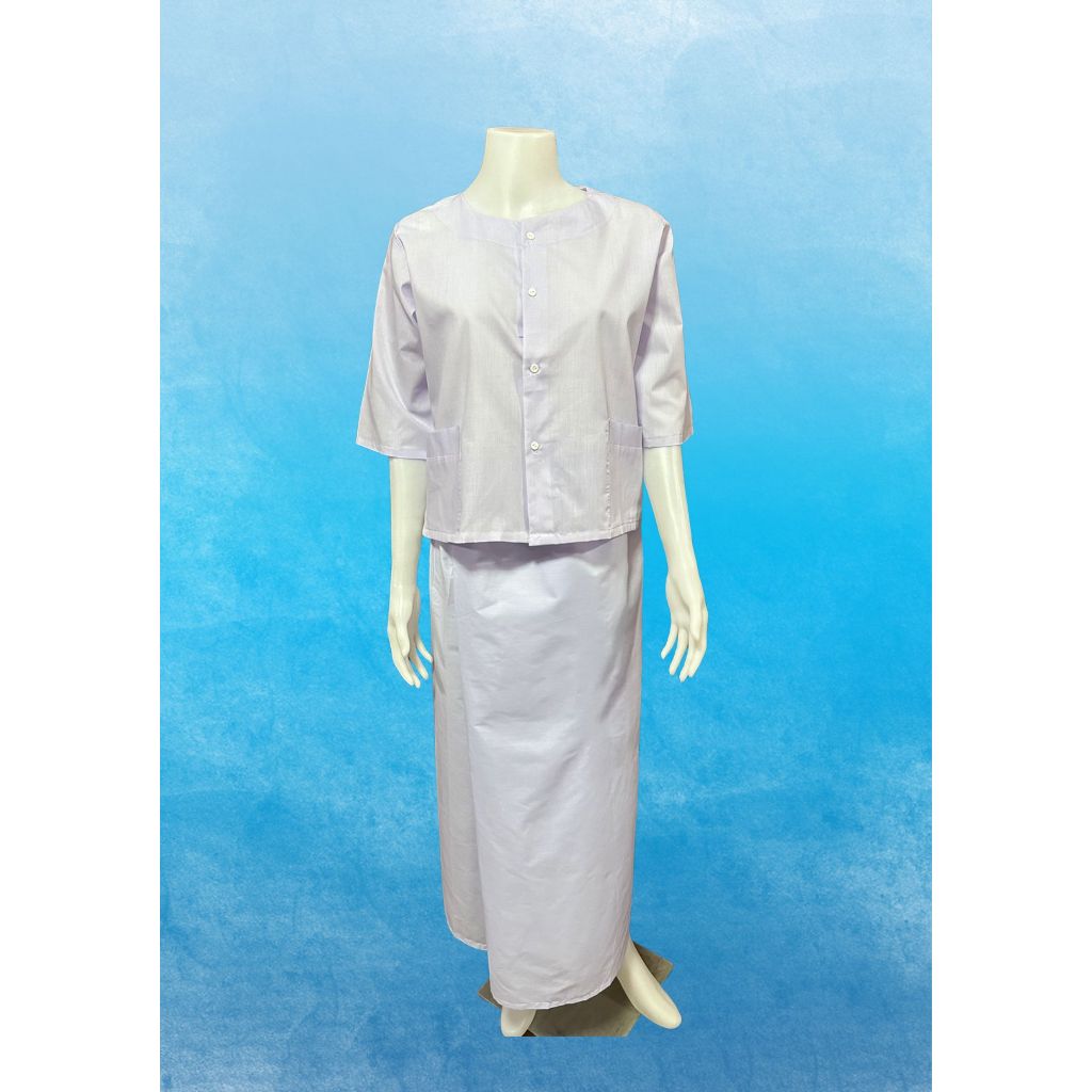 ชุดขาว ราคาถูก ชุดทำบุญ ชุดนั่งสมาธิ ชุดปฏิบัติธรรม เสื้อขาว ผ้าถุงขาว ราคาถูก