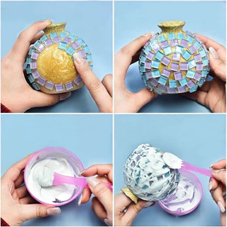 อนุภาคกระเบื้องโมเสคคริสตัลสีสันสดใส 50g Colorful crystal mosaic tile particles DIY handicraft materials