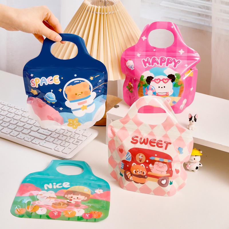 ถุงซองซิปล๊อก กันน้ำ ตั้งได้ ถุงของขวัญ พร้อมส่ง ใส่เครื่องเขียนได้