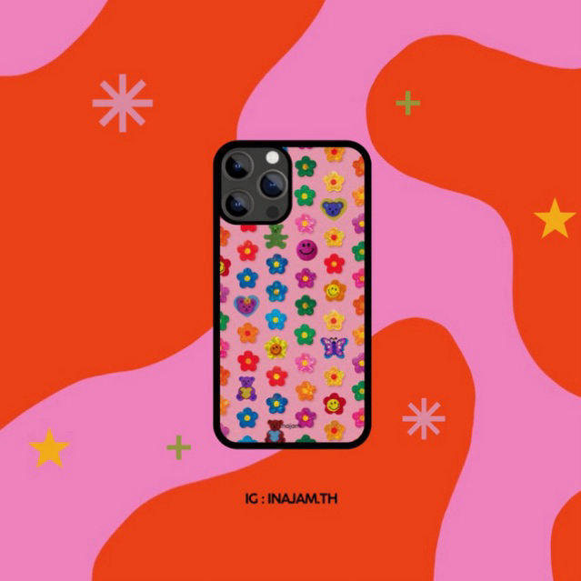 เคสไอโฟนลายสติ๊กเกอร์แบรนด์ Inajam Collection 90's