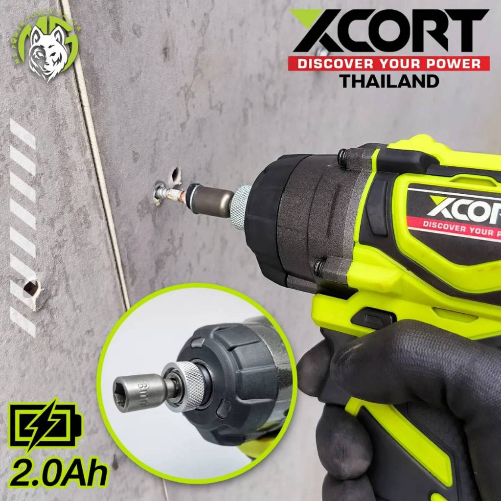 ไขควงกระแทกไร้สาย รุ่นใหม่บรัชเลส  Xcort XDC21 มอเตอร์ไร้แปรงถ่าน 20 V. IMPACT DRIVER BL MOTER ของแท