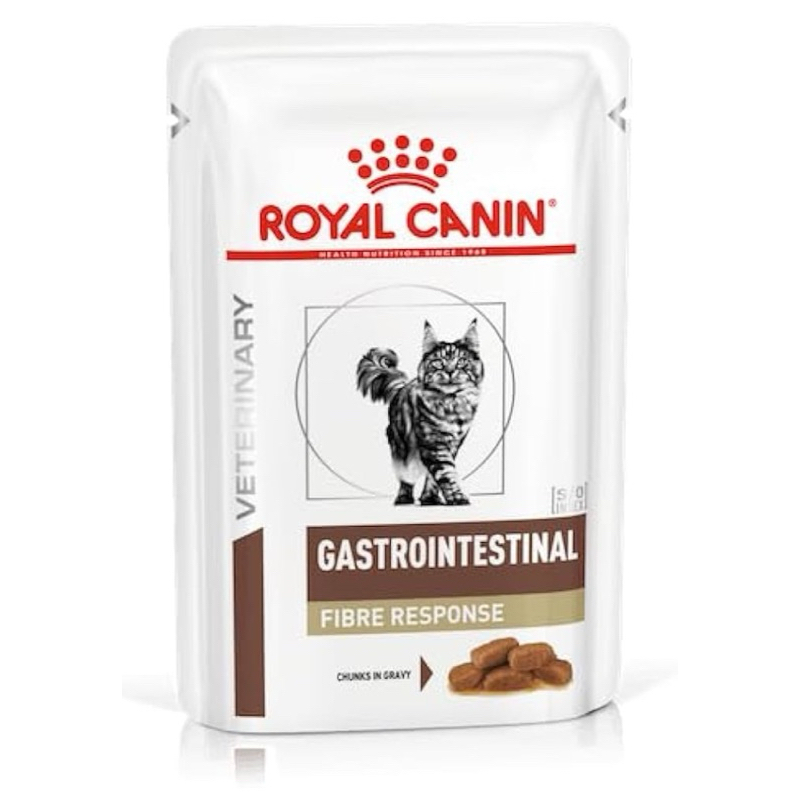 (หมดอายุ: 06/09/2027) royal canin อาหารแมวชนิดเปียก ท้องผูก fibre 85 g. (12 ซอง)