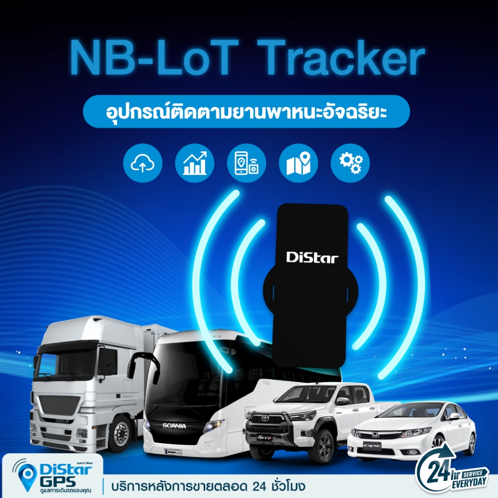 NB-IOT Tracker GPS ติดตามรถแบบ Real-Time
