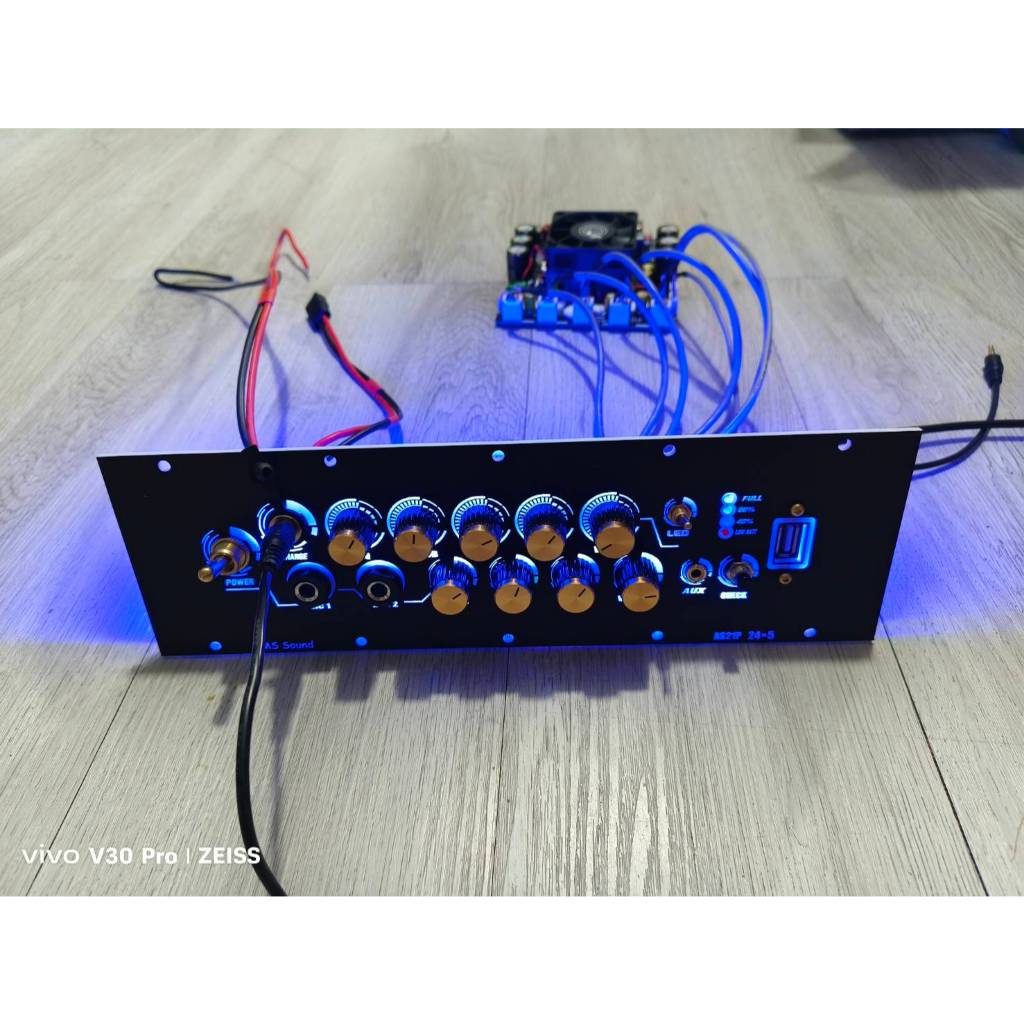 ชุดเพลท AS21P  โม ย้ายสาย พ่วงคาราโอเกะ ปรีไมค์ ZK-AMP 2G พร้อมแอมป์พร้อมใช้งานเอฟเฟคแท้ เสียงไม่ดรอ