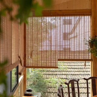 Cover The Sky มู่ลี่ไม้ไผ่ outdoor ม่านม้วน มู่ลี่บังแดด บังเเดดได้ดี บังแดดได้ 55% bamboo blinds