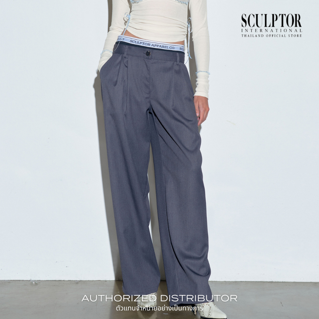 SCULPTOR® กางเกง Peekaboo Lowrise Pin Tuck Pants (Gen 2)