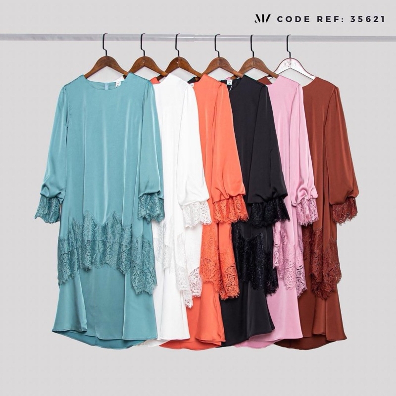 NEW :MIRRAR KURUNG SET  ชุดมินิกูรง เนื้อผ้าซาตินแมทช์งานไซส์ มีตั้งแต่(Xs-2xl)