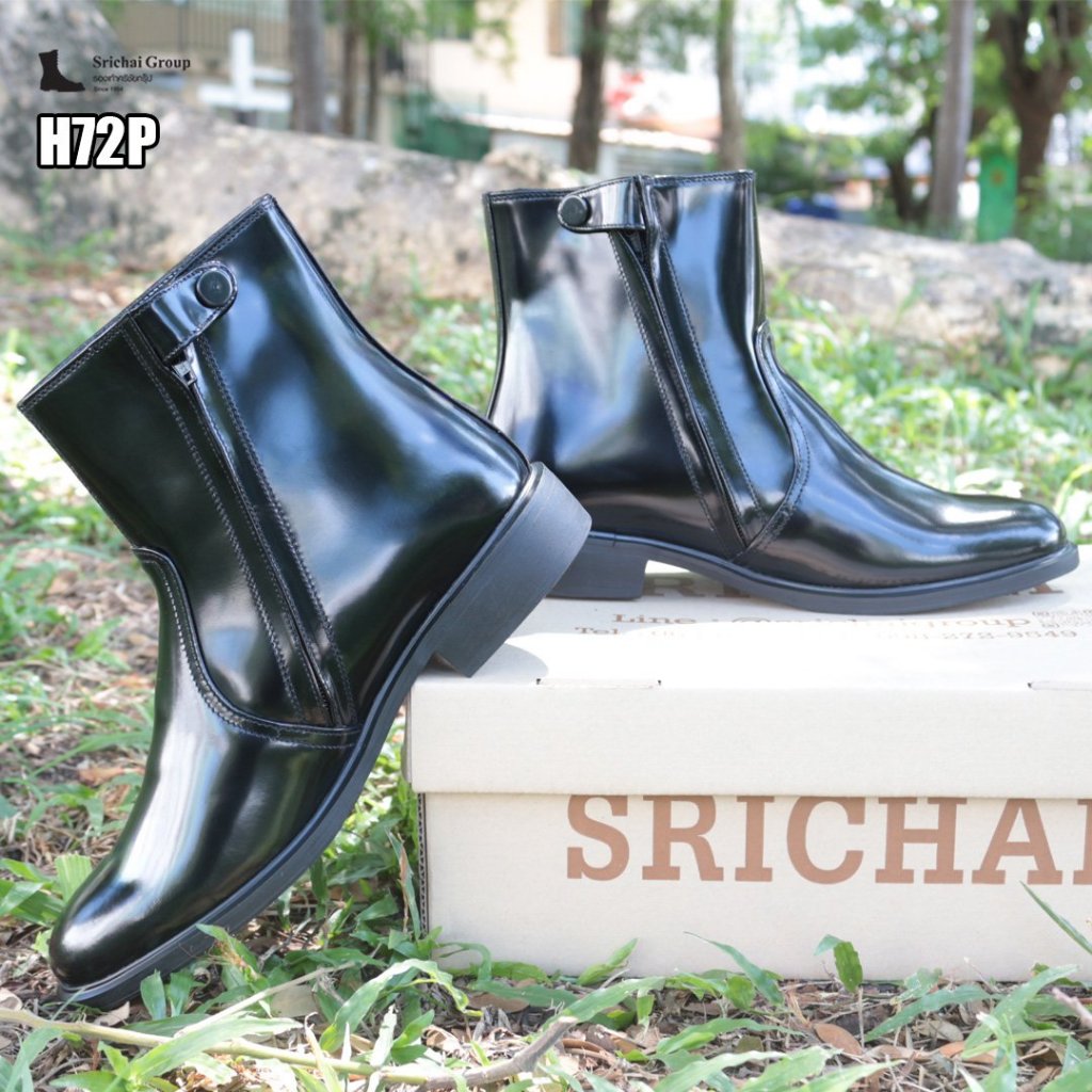 🔥NEW🔥 ฮาฟรุ่นใหม่ รุ่น H72P  หนังขัดเกรดพรีเมี่ยม พื้นยางพรีเมี่ยม by Srichaigroup