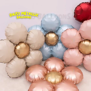 [ร้านไทย] - 🏵️ ลูกโป่งฟอยล์ดอกเดซี่สีเมทัลลิก ขนาดใหญ่ มี 5 สี 🏵️