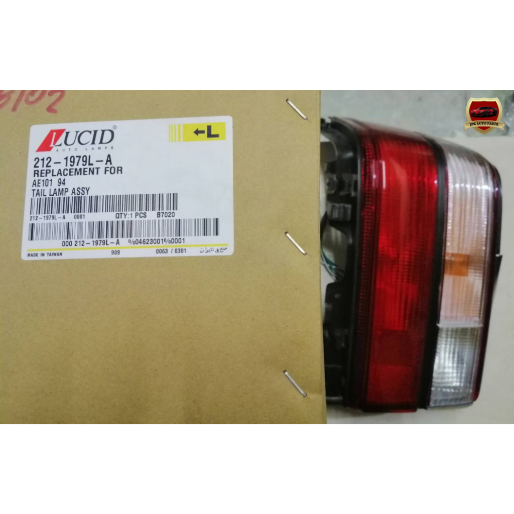 ไฟท้าย TOYOTA AE101,102 ปี94 ข้างLH LUCID ไต้หวัน ราคาดวงละ 750บาท