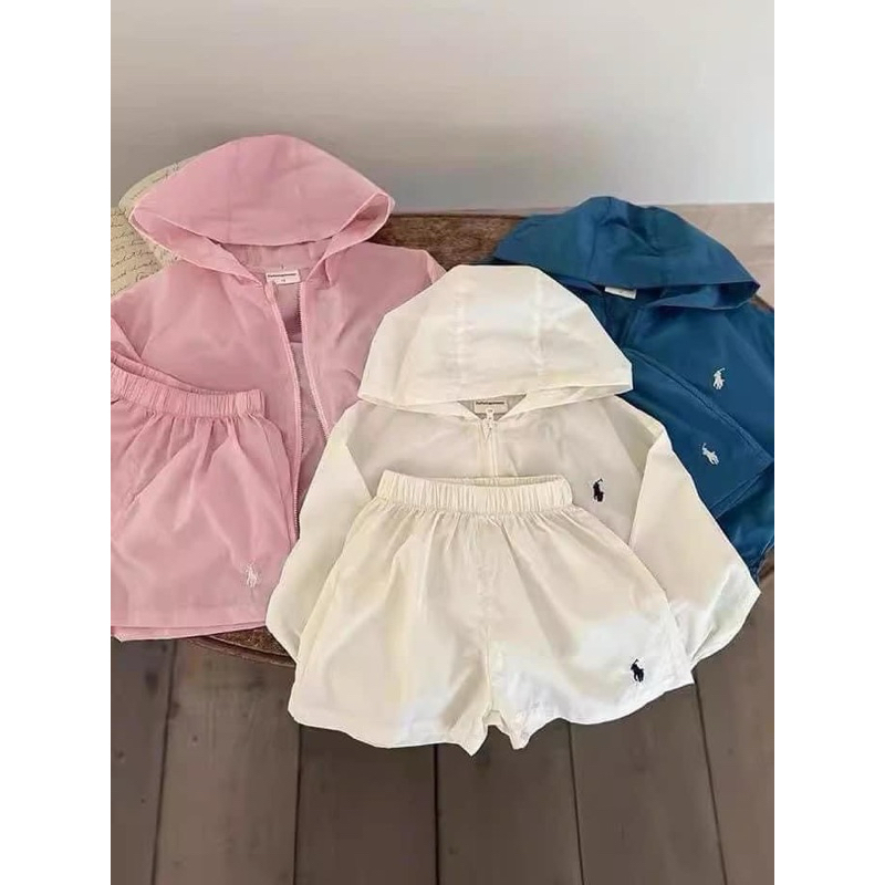 ดูงานจริงรูปสุดท้าย ชุดเซตคลุม POLO ลูกสาวลูกชายใส่ได้