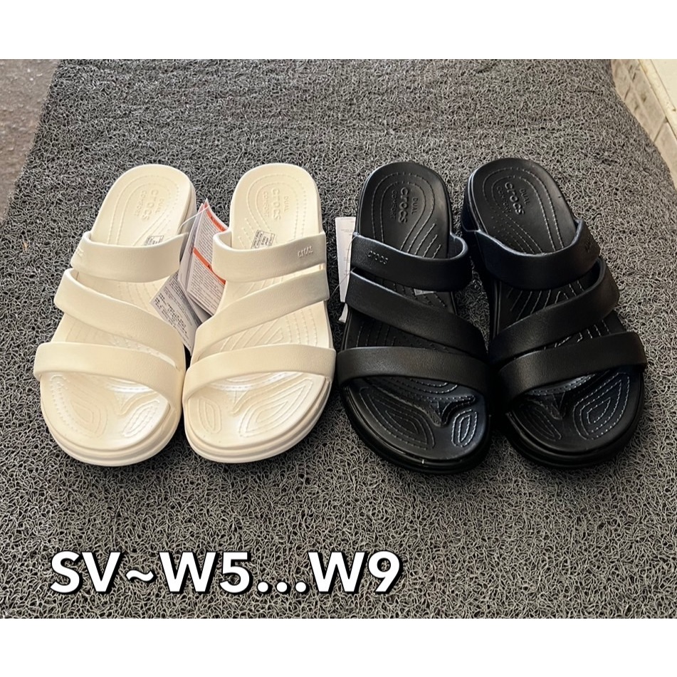 Crocs Brooklyn Low Weidge Sandal รองเท้าแตะผู้หญิ่ง น้ำหนักเบาพื้นนี่มใส่สบายทันสมัยใส่สวย ส้นสูง 1.2"=3cm พร้มส่งในไทย