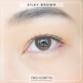 คอนแทคเลนส์ Silky Brown (Neo Cosmo) ขนาดมินิ สีน้ำตาลธรรมชาตินัวๆ เหมือนใส่ฟิลเตอร์ มีส่งด่วนใน กทม.