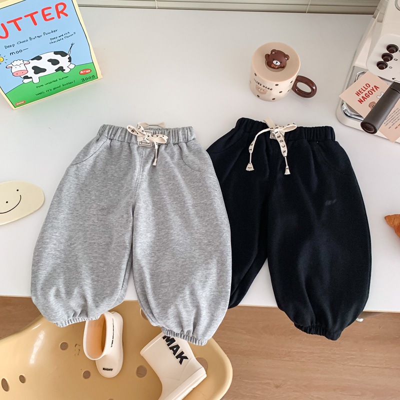 NT Baby - 051 (สินค้าพร้อมส่ง) กางเกงขายาว ทรงหลวมสำหรับเด็กผู้ชายและเด็กผู้หญิง แฟชั่นเด็กใส่ได้ทุกฤดู